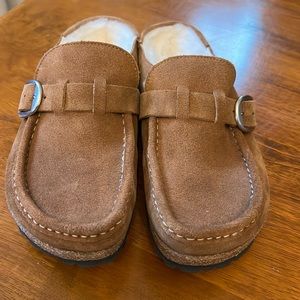 Birkenstock Brown Suede Mules